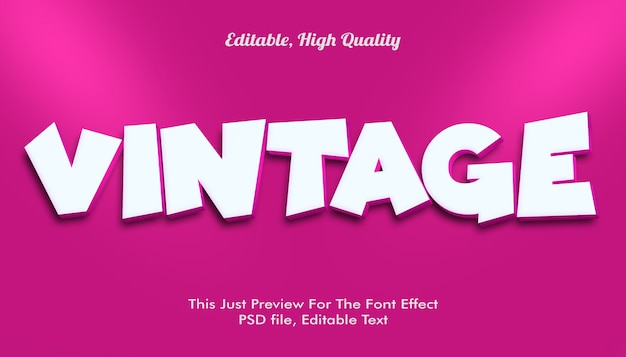 Vintage font effect