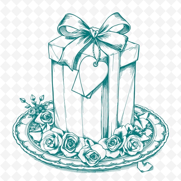 Vintage geschenk met rozen