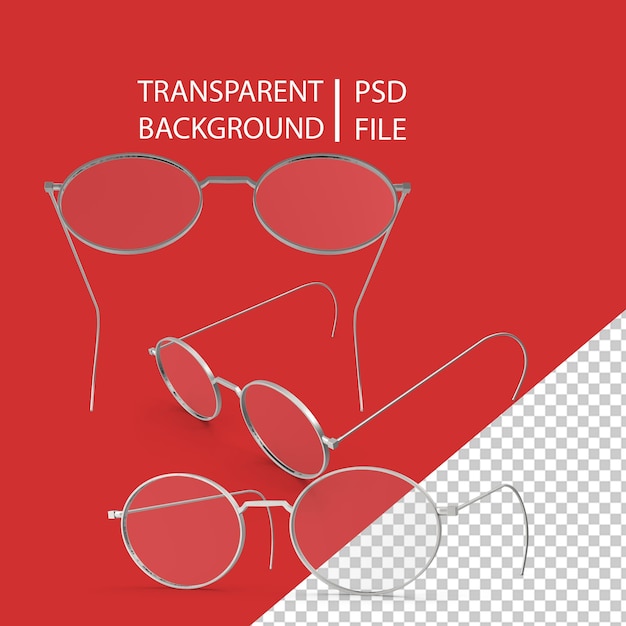 PSD vintage glasses png