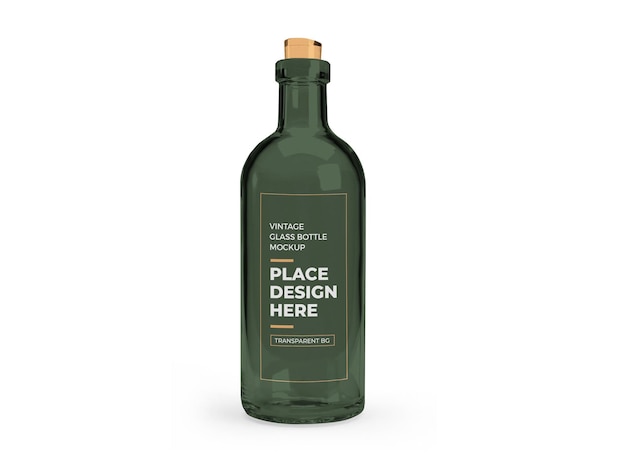 Vintage glazen fles 3d-modelontwerp