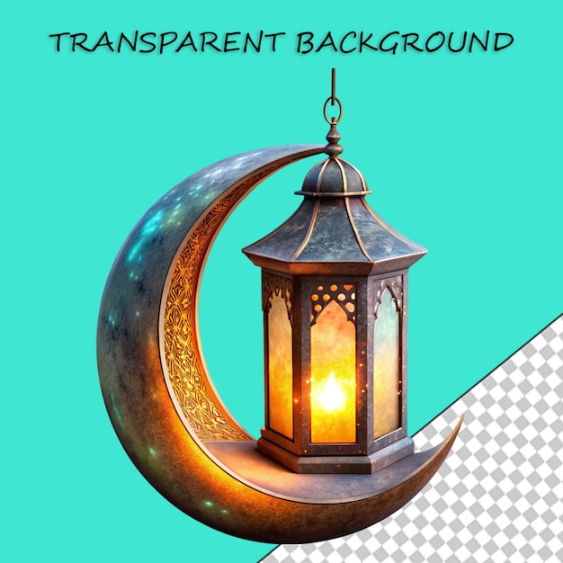 Vintage gold arabic lanterns with glowing candles png