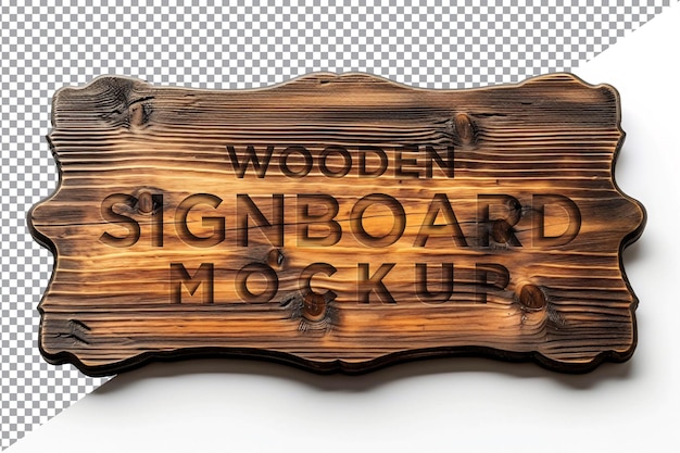 PSD vintage houten bordjes mockup sjabloon