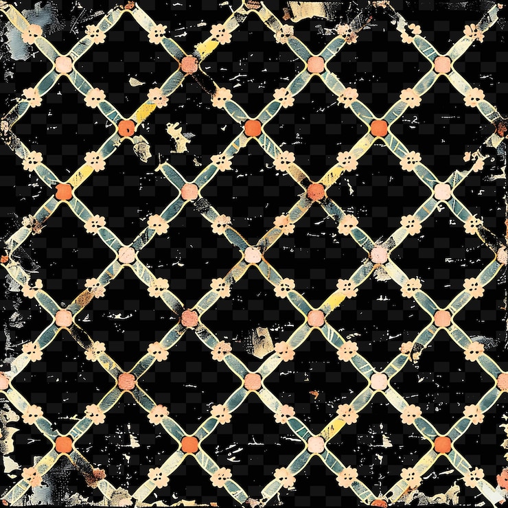 PSD vintage inspired trellises pixel art with distressed finishe creative texture y2k neon item designs