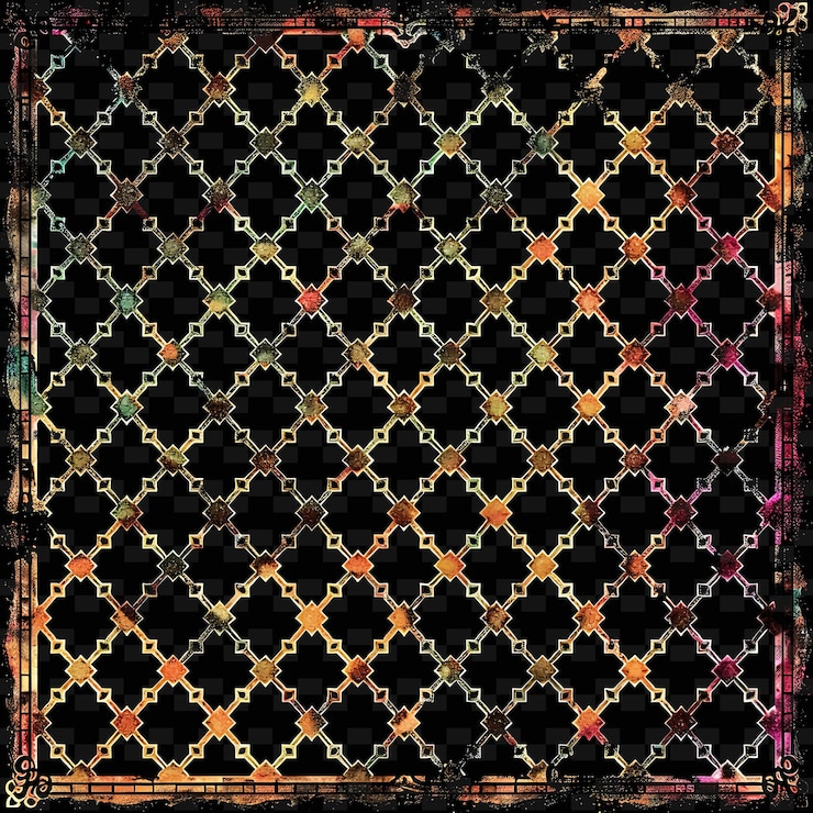 PSD vintage inspired trellises pixel art with distressed finishe creative texture y2k neon item designs