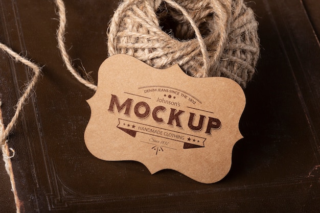 Vintage label design mockup