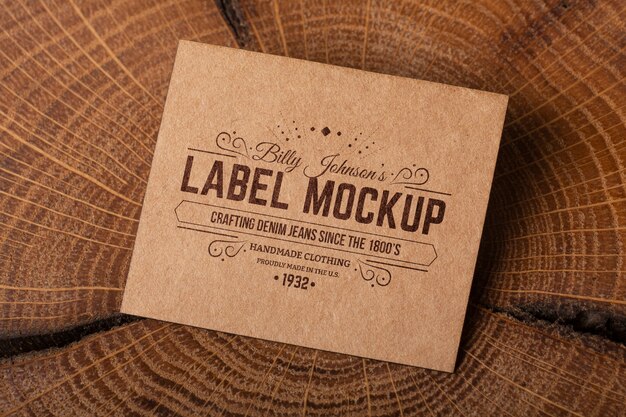 Mockup di design etichetta vintage