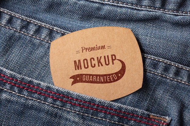 PSD vintage label design mockup