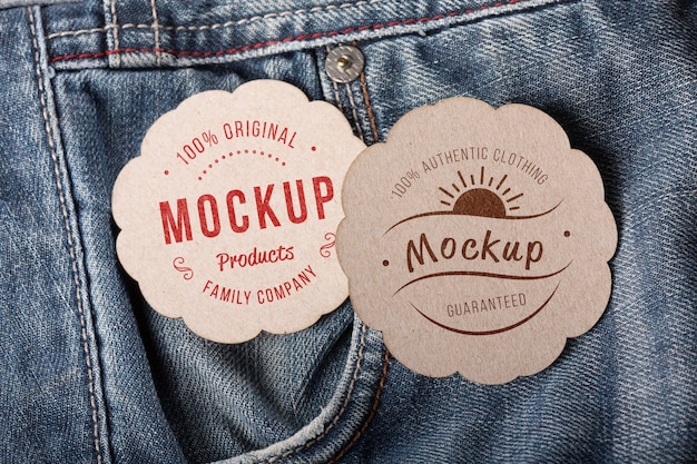 Mockup di design etichetta vintage