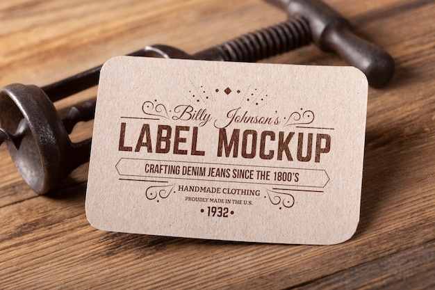 PSD vintage labelontwerpmodel