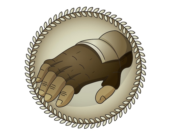 Vintage Leather Glove Emblem