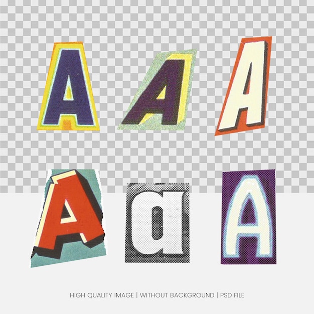 PSD vintage letter a