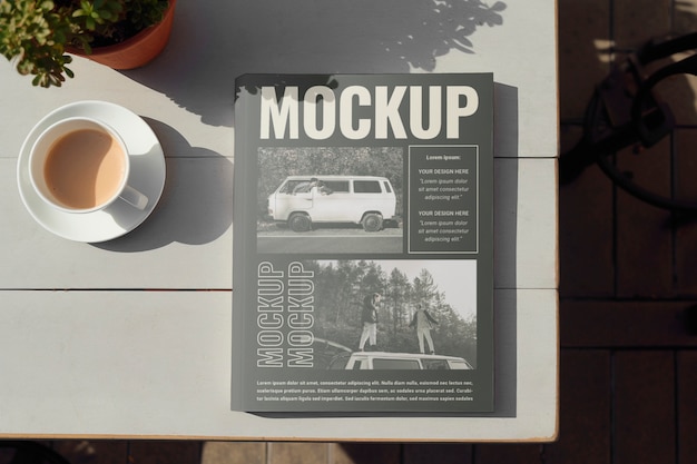 PSD vintage magazine mockup