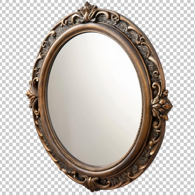 PSD vintage mirror on a transparent background