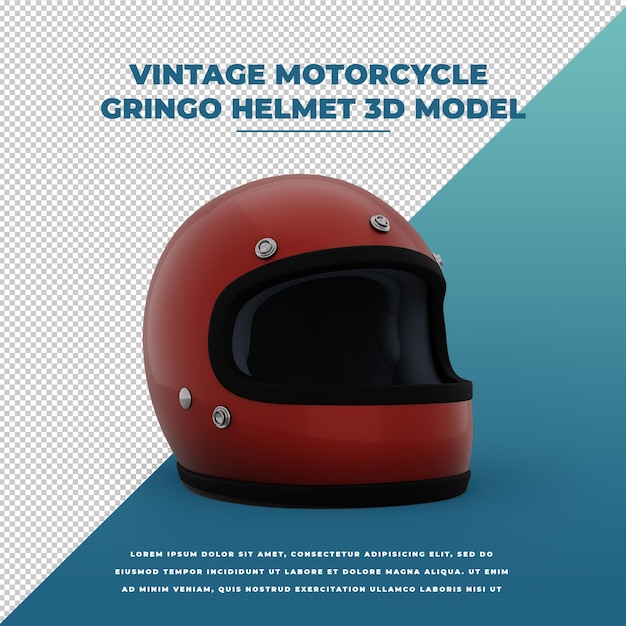 PSD vintage motorcycle gringo helmet