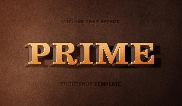 PSD vintage movie title text effect