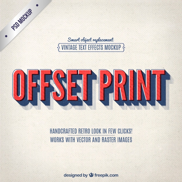 Vintage offset lettering stampa