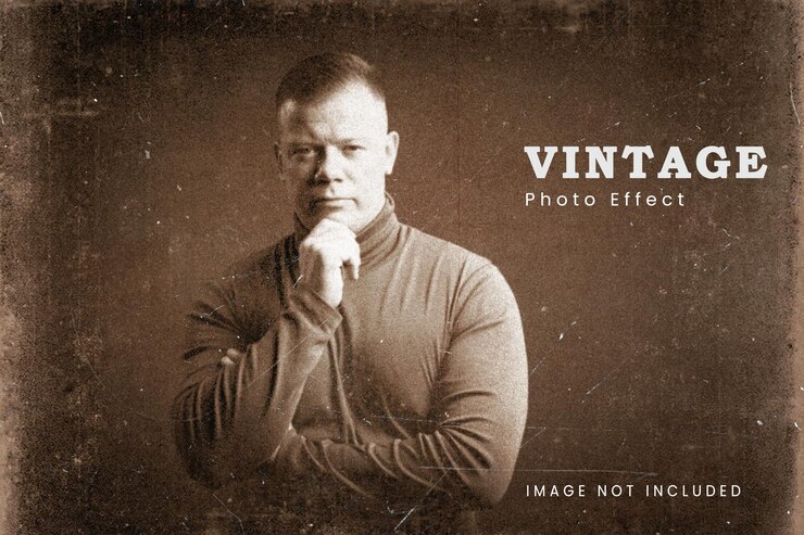 Старинный старый шаблон фотоэффекта