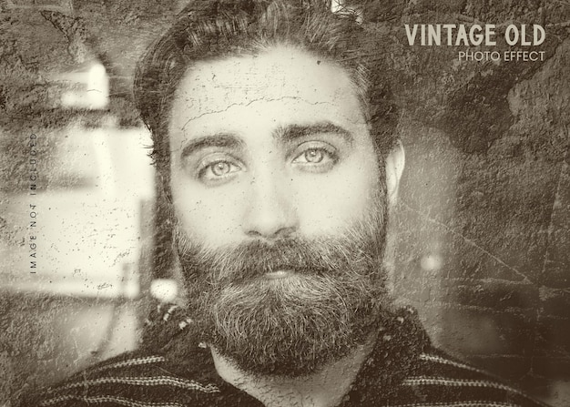 PSD vintage old photo effect