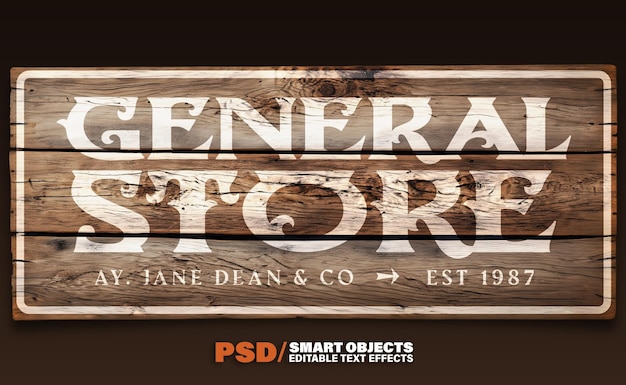 PSD vintage old wood plank mock up template