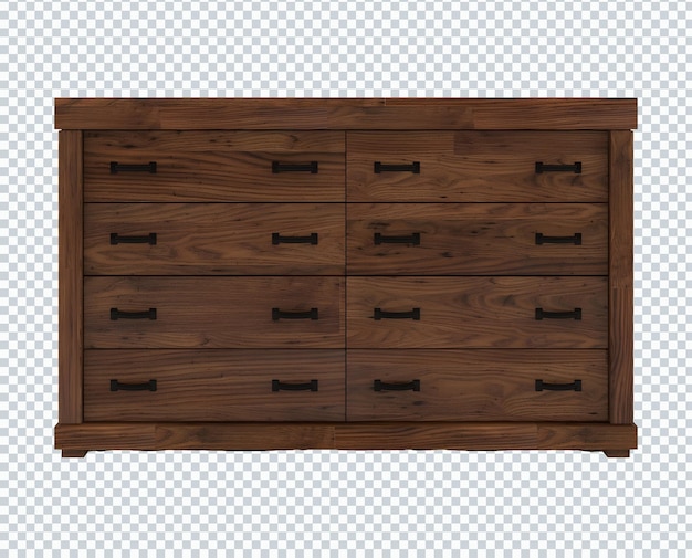 PSD vintage old woodern drawer. transparent