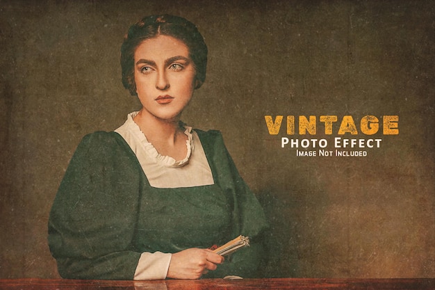 PSD vintage oude poster effect sjabloon