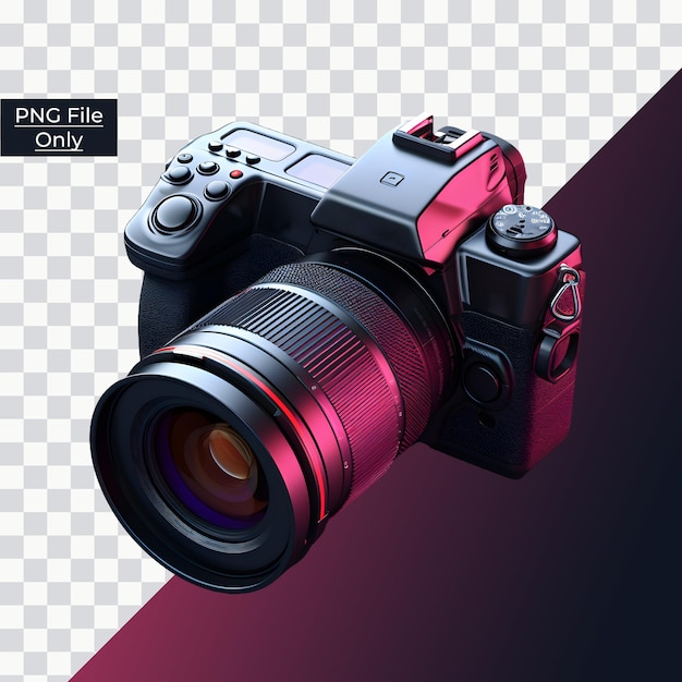 PSD vintage painted pink camera soft smooth lighting only png premium psd