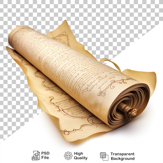 PSD vintage paper isolated on transparent background include png file