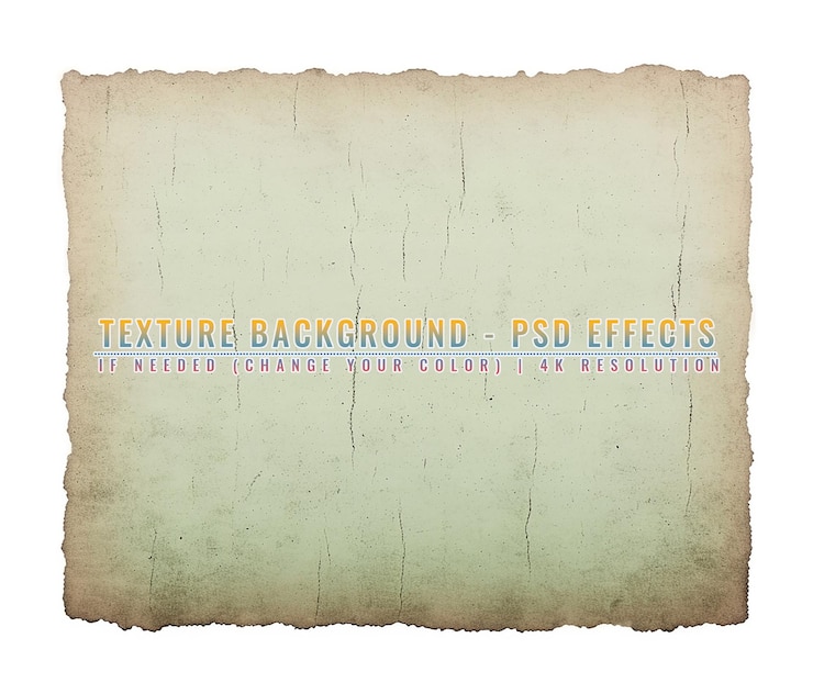 PSD vintage paper texture on transparent background
