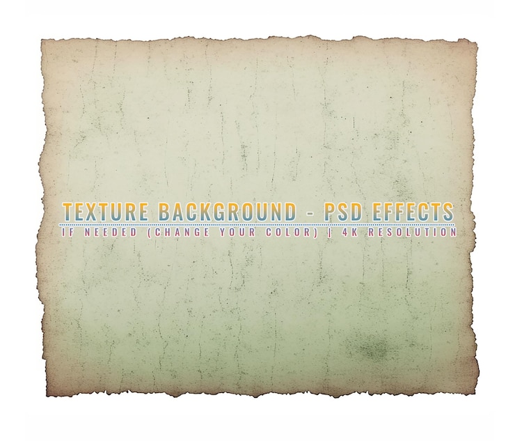 PSD vintage paper texture on transparent background
