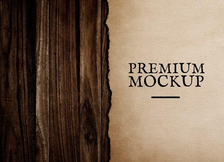 PSD vintage papier mockup illustratie