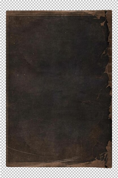 PSD vintage papier z teksturą w trudnej sytuacji i podartymi krawędziami wieku rustykalna brązowa tekturowa okładka książki
