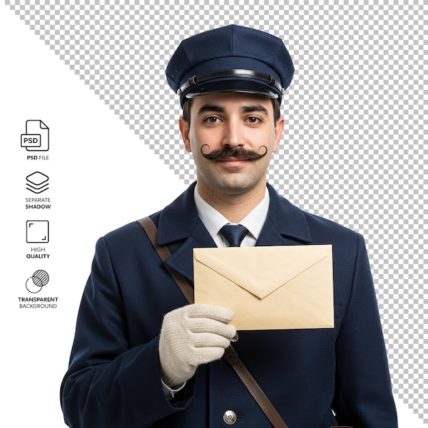 vintage postman with letter