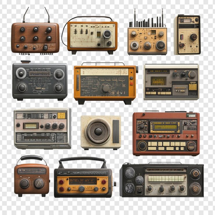 PSD vintage radio collection retro electronics nostalgia