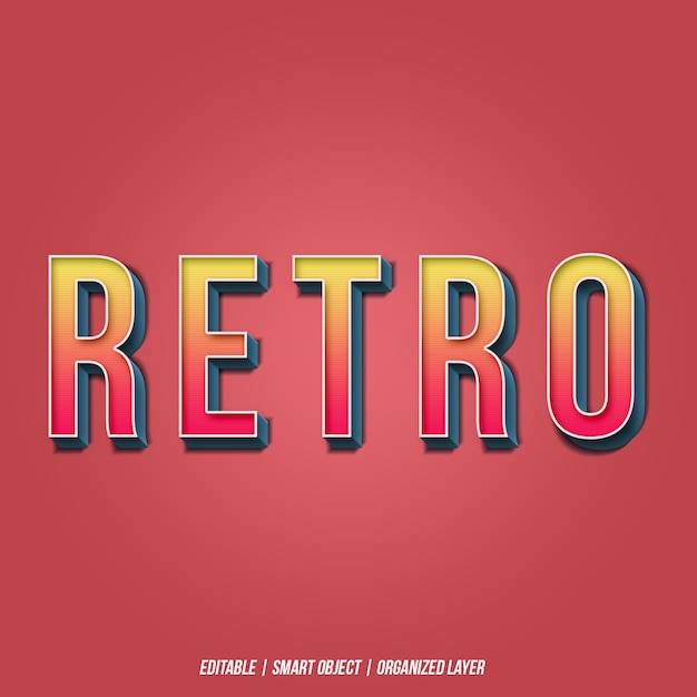 PSD vintage retro teksteffect