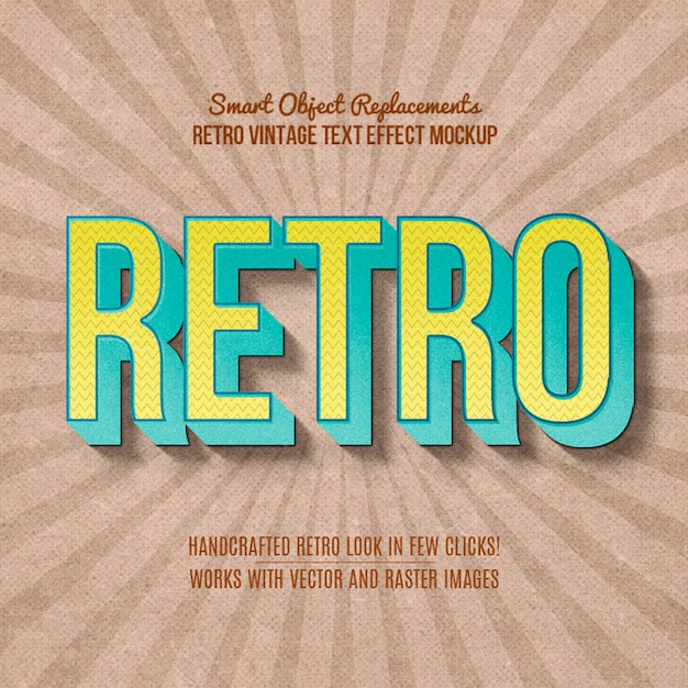 PSD vintage retro teksteffect