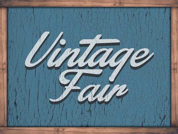 PSD vintage retro text effect photoshop-bestand