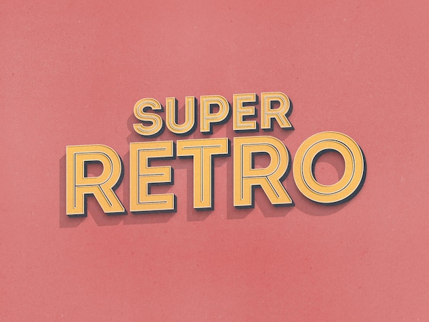 PSD vintage retro text effect photoshop-bestand