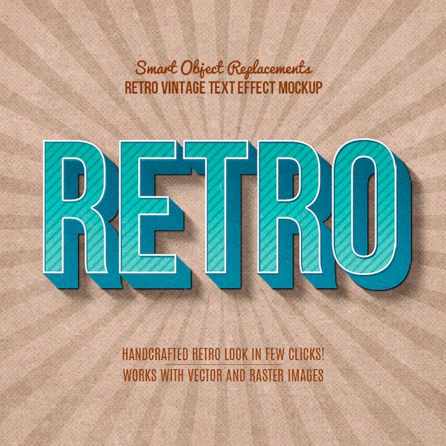 PSD vintage retro text effect