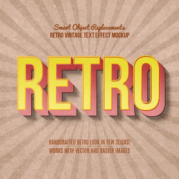 PSD vintage retro text effect