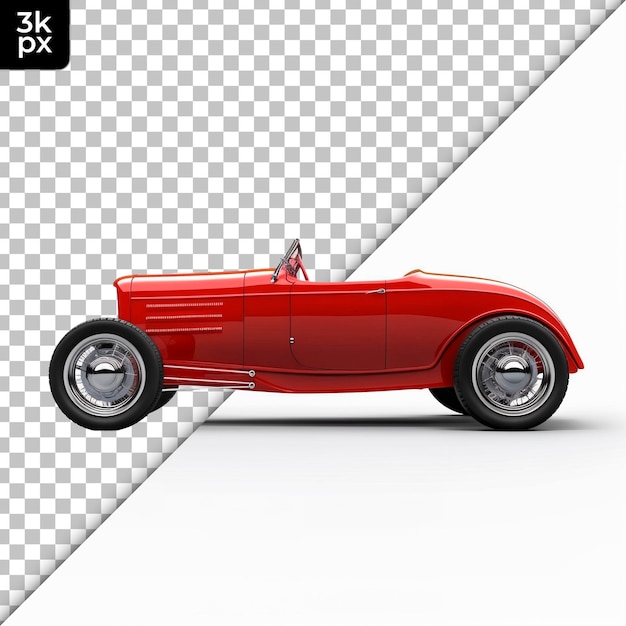 Vintage roadster isolated on transparent background