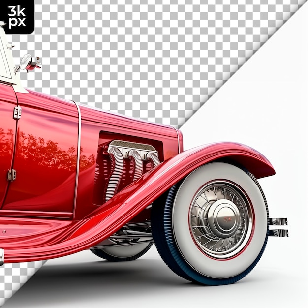 PSD vintage roadster isolated on transparent background