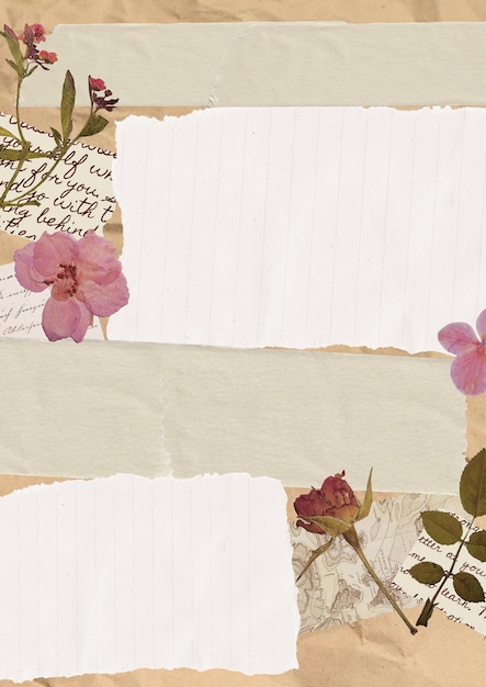 PSD vintage scrapbook torn paper background