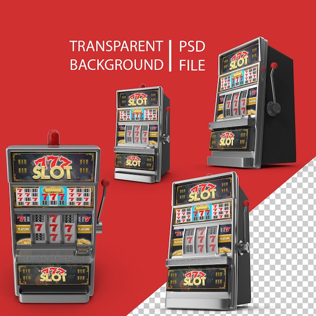 PSD vintage slot machine png