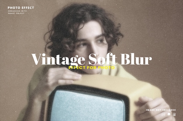 Vintage soft blur photo effect