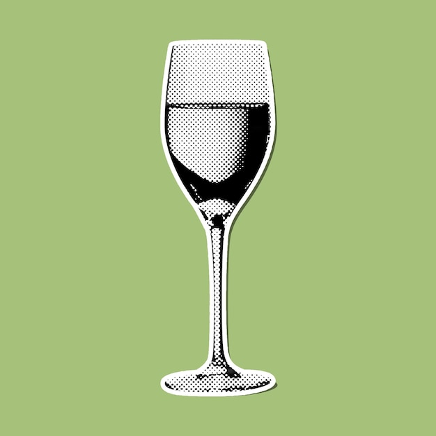 vintage sticker in halftone style