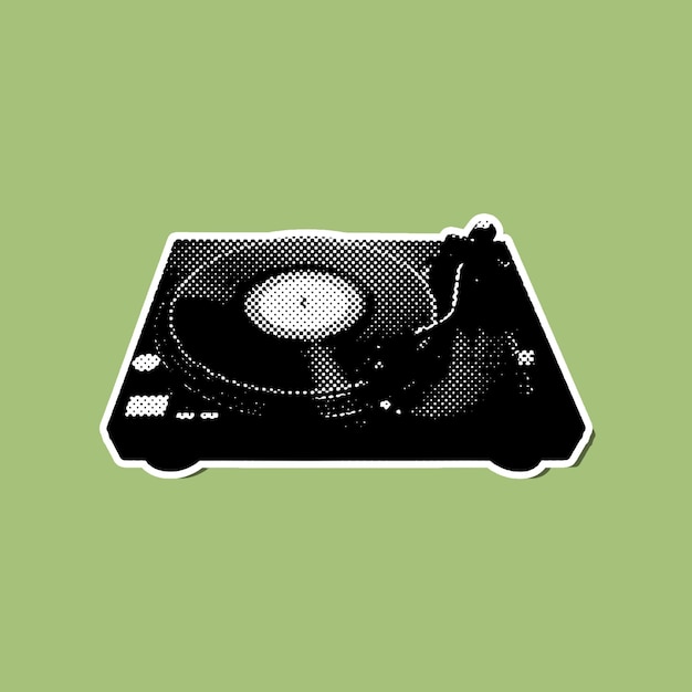 vintage sticker in halftone style