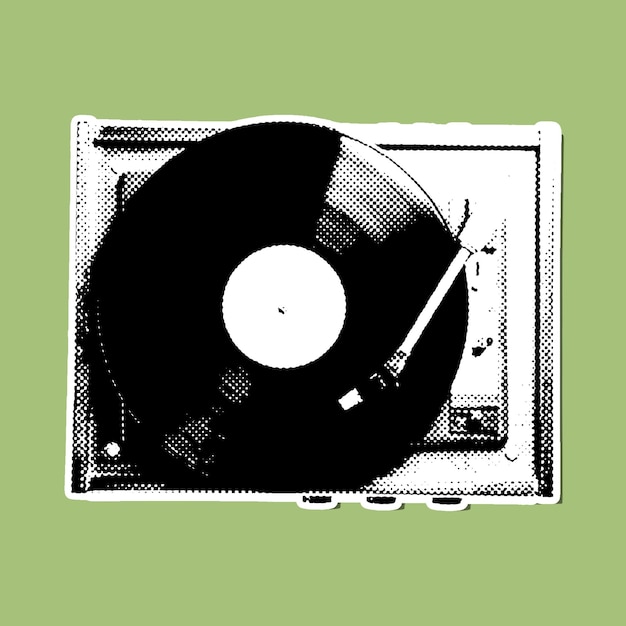 vintage sticker in halftone style