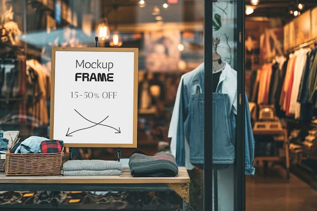 PSD vintage store frame mockup design