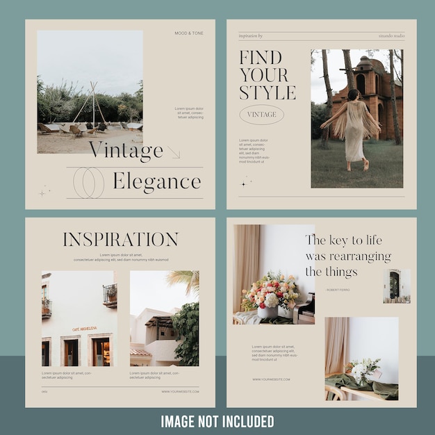 Vintage style post templates