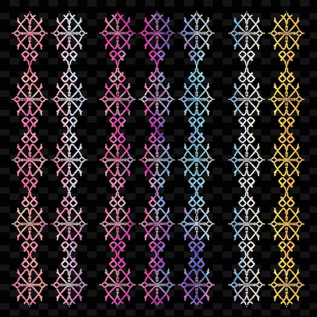 Vintage Style Trellises Pixel Art With Lace Patterns Featuri Kreatywna Tekstura Y2k Neon Item Designs